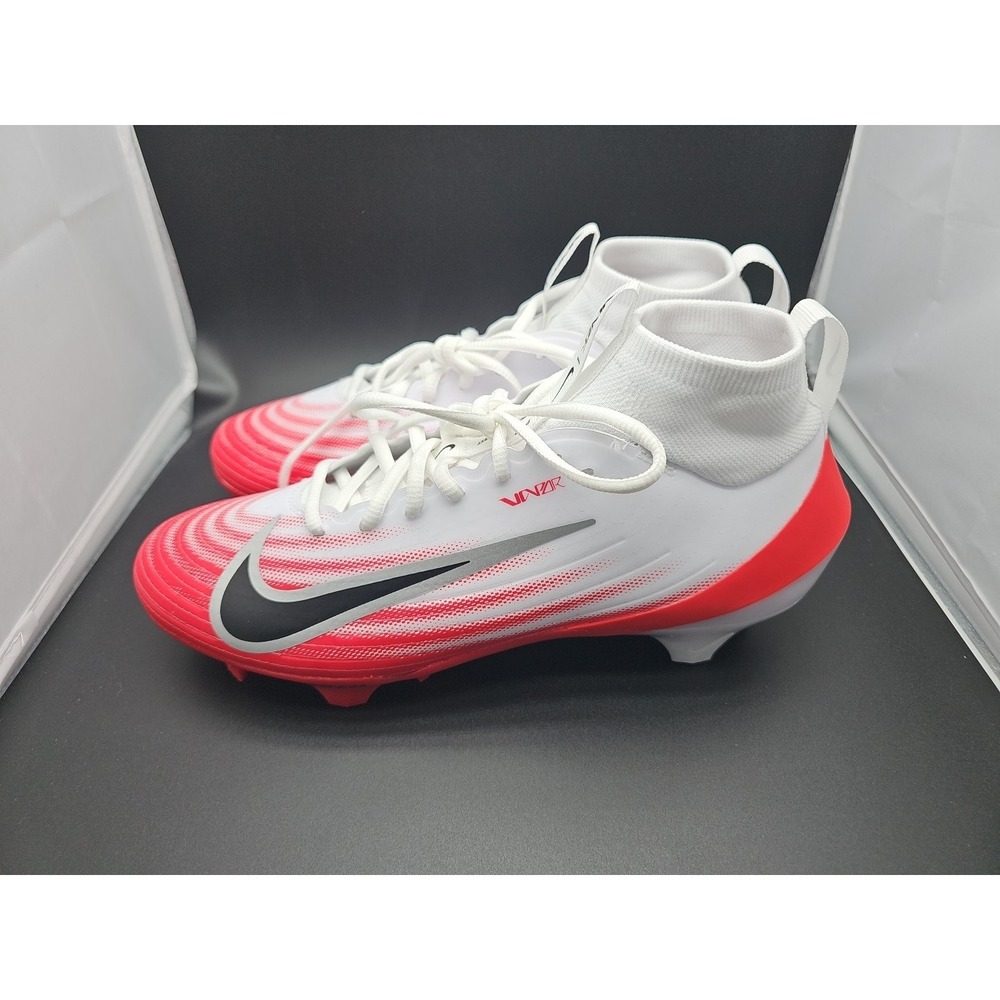 Nike Zoom Air Vapor Pro 1 Football Cleats White Red FB3298-102 Men's Size 8.5 - Picture 2 of 6